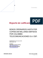 Reporte de Calificacion - Coltel Bonos RP2021