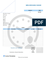 Employee Hourly Invoice Template
