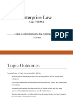 Enterprise Law 01 - Topic 1 Legal system 1