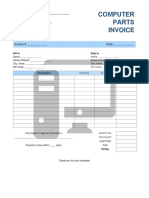 Computer Parts Invoice Template