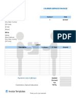 Courier Service Invoice Template