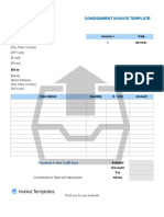 Consignment Invoice Template