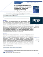 Validación de La "Ochse and Plug Erikson Scale-Version de Siete Factores" en Español en Una Muestra de La Ciudad de Bucaramanga (Colombia)