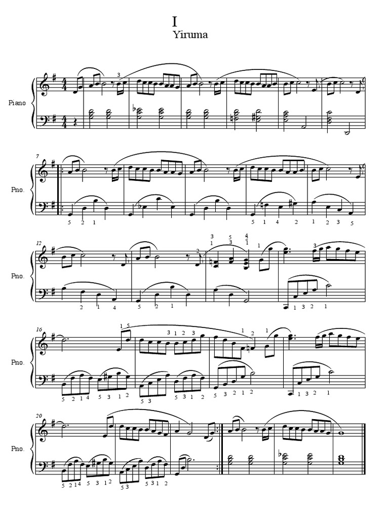 Yiruma Piano Sheet Music Collection | PDF