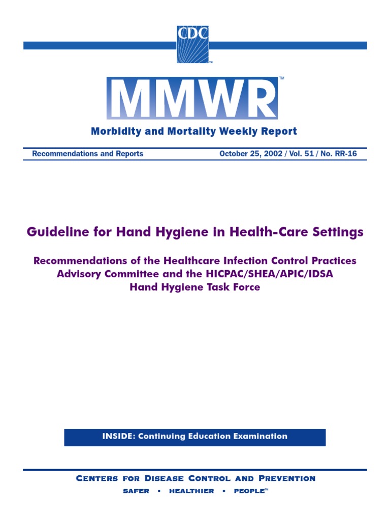 MMWR Research | PDF | Hand Washing | Hygiene
