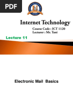 Lecture 11 Electronic Mail Overview 