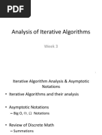 Analysis of Iterative Algorithms: Week 3