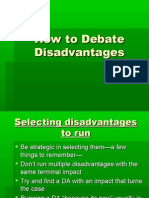 How To Debate Disadvantages Presentation