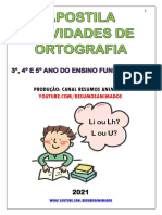 Apostila Atividades de Ortografia - PDF Versão 1