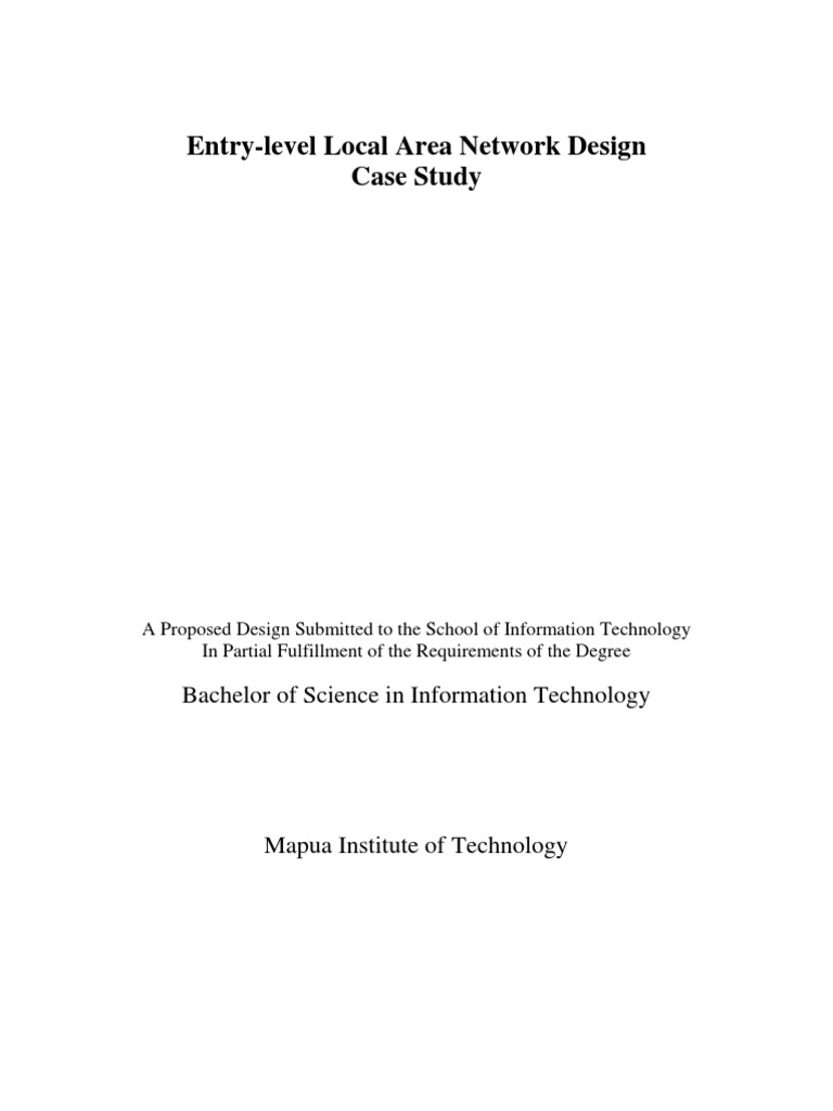 Entry Level Local Area Network Design Case Study PDF Ip Address