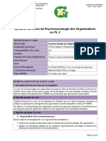 Syllabus Psychociologie Des Organisations en PL 2 (2020)