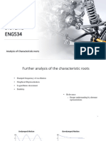 Dynamics of Engineering Systems ENG534: Analysis of Characteristic Roots