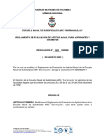 Reglamento Aptitud Naval para Aspirantes y Grumetes Resolución 028-Densb-2020
