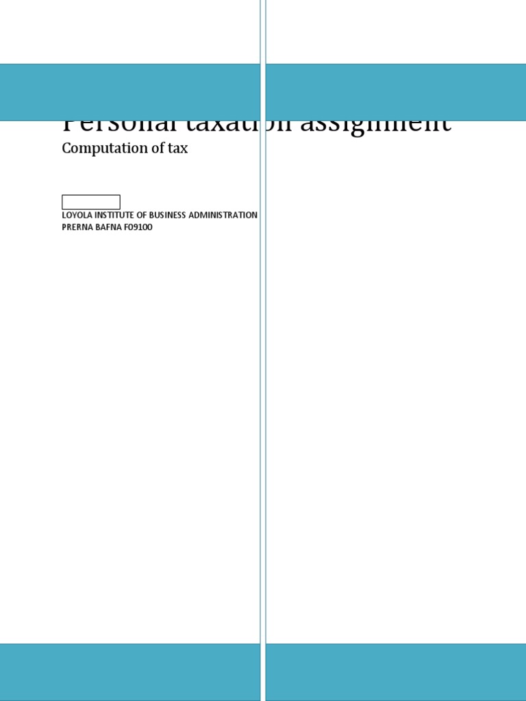 Personal Taxation Guide for Students | PDF | Taxes | Income Tax