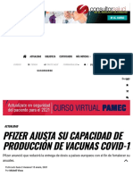 Noticia 2. Pfizer Ajusta Su Capacidad de Producción de Vacunas Covid-19