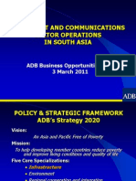 Transport and Communications Sector Operations in South Asia