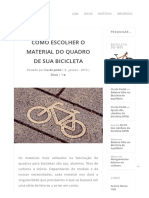 COMO ESCOLHER O MATERIAL DO QUADRO DE SUA BICICLETA - Blog Cia Do Pedal