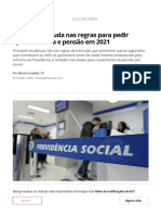 INSS_ o Que Muda Nas Regras Para Pedir ...Doria e Pensão Em 2021 _ Economia _ G1