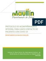 Protocolo de Acompañamiento Integral para Casos Contacto de Pacientes Con Covid-19