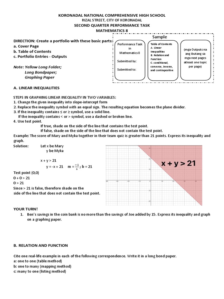 Long Bondpaper Graphing Paper: Sample | PDF | Inequality (Mathematics ...