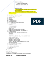 Indice para Estructura de Tesis 2021