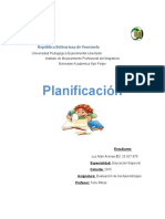 Planificacion de Evaluacion.