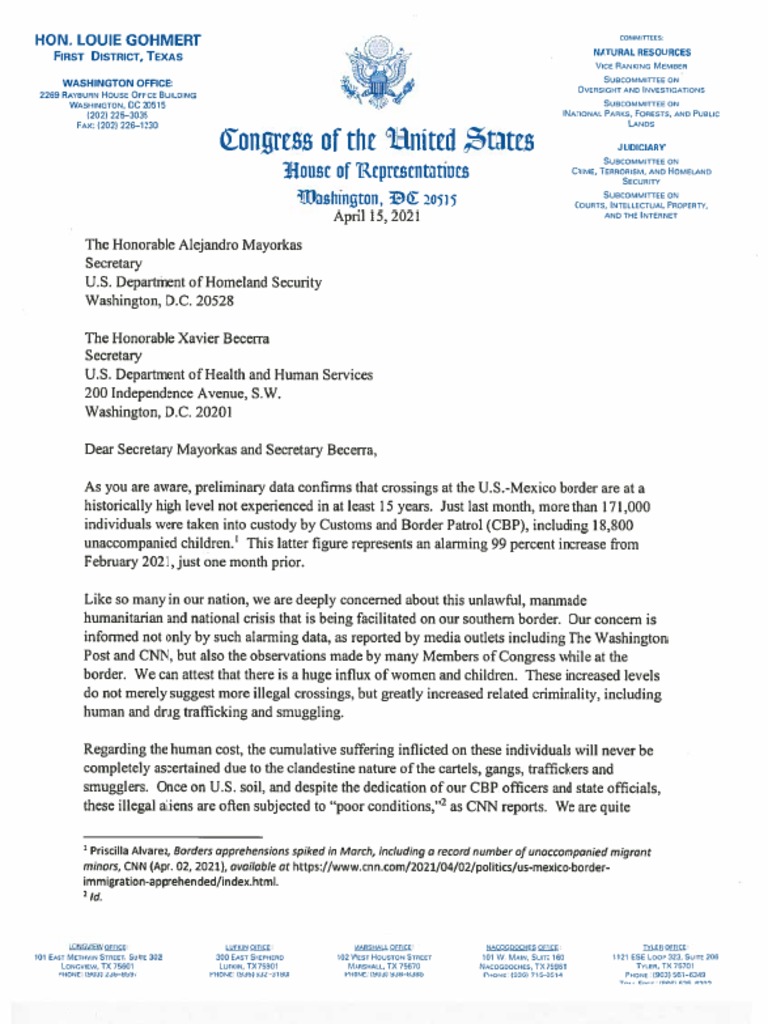 GOP Letter To DHS PDF