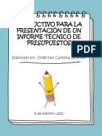 Instructivo para la presentación de presupuestos técnicos