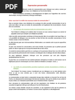 Expression personnelle