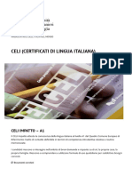 CELI (Certificati Di Lingua Italiana) - Università Per Stranieri Di Perugia