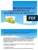 Foliación de documentos en archivos