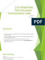Learning To Paraphrase From Multi-Document Summarization Data