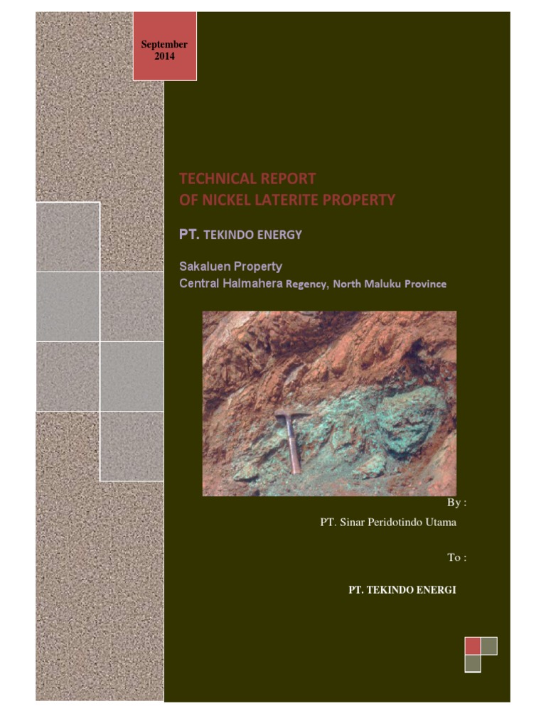 Technical Report on Sakaluen Nickel | PDF | Sedimentary Rock | Rock ...