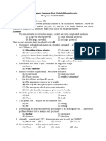 Ujian Tengah Semester Mata Kuliah Bahasa Inggris Program Studi Statistika Part A (10 Questions Total Score 10)