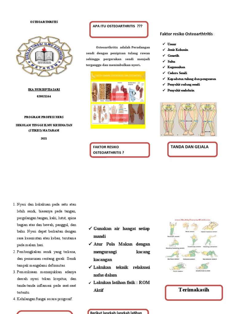 Leaflet Osteoarthritis Ika Nurseptiasari Pdf