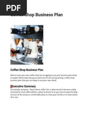 Coffee Shop Business Plan