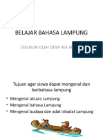 Belajar Bahasa Lampung: Disusun Oleh Dewi Ria Aryani