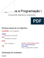 Algoritmo e Programação - Construção Do Algoritmo Parte 1