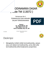 Terminologi Termodinamika