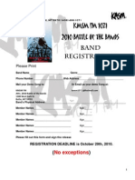 KMSM FM 107.1 2010 Battle of The Bands: Band Registration