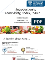 Basic Introduction To Food Safety, Codex, FSANZ