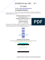 Guia Matematica 2do. Año #1 1er Lapso: El Conjunto de Los Números Enteros Z