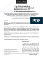 Anti-Urolithiatic Activity of Sambong (Blumea Balsamifera) Extract in Ethylene Glycol-Induced Urolithiatic Wistar Rats (Rattus Norvegicus)