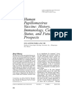 Human Papillomavirus Vaccine: History, Immunology, Current Status, and Future Prospects