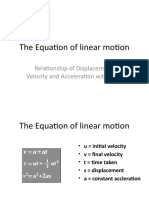 The Equation of Linear Motion
