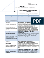 Comparison Table (PPST & Code of Ethics) : Task 08