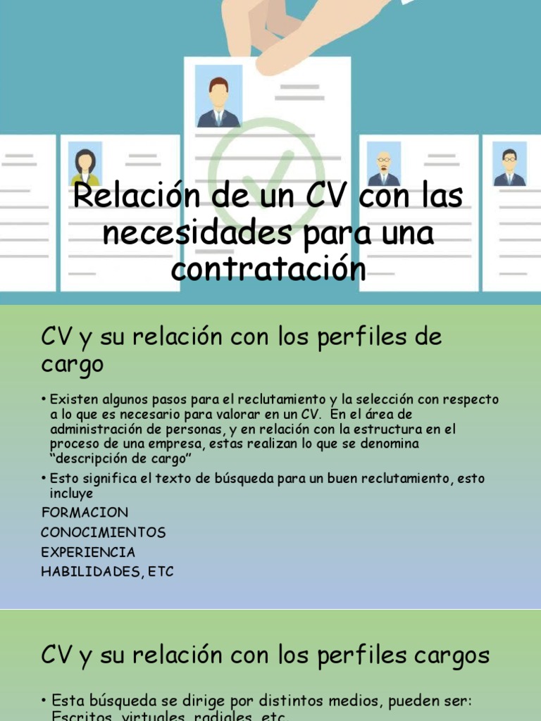 Relación de Un CV PDF