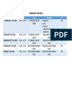 Workshop Timetable July 2020