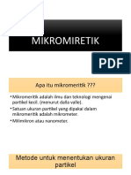 Minggu 7 Mikromiretik, Metode Pengukuran Partikel & Penentuan Luas Permukaan