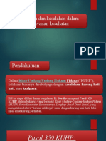 Kelalaian Dan Kesalahan Dalam Pelayanan Kesehatan